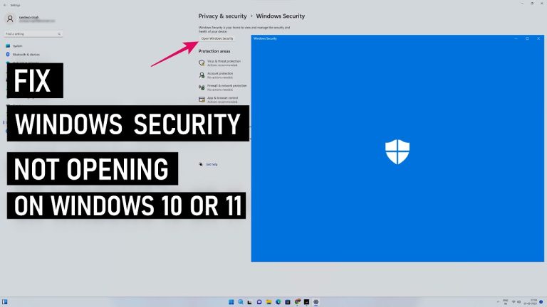 Fix Windows Security Not Opening On Windows 10 & 11