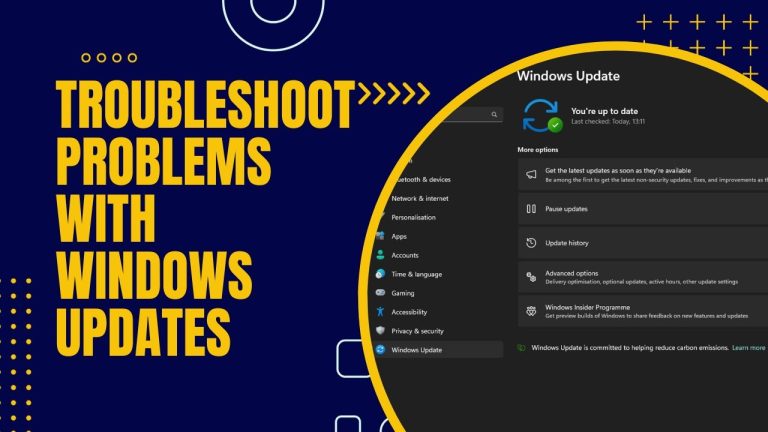 Troubleshoot Problems With Windows Updates