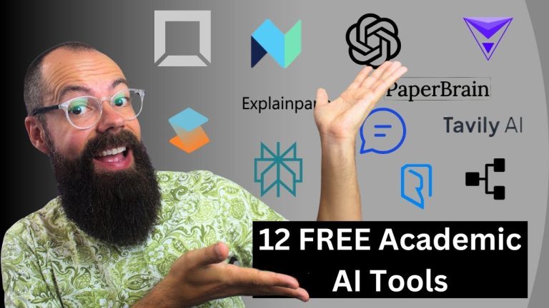 2024 Twelve Best FREE AI tools for Academic Research and Researchers