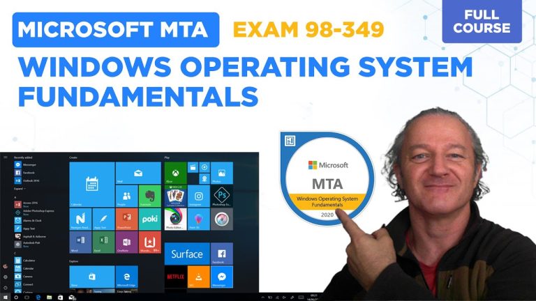Microsoft MTA Exam 98-349 – Windows Operating System Fundamentals | Complete Workbook |