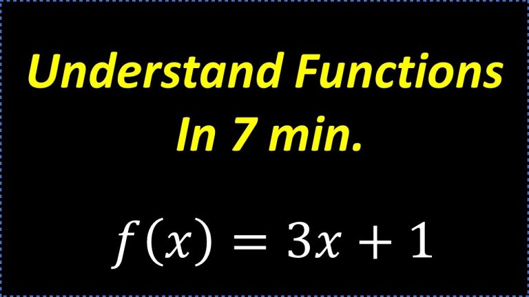 Learn Functions – Understand In 7 Minutes